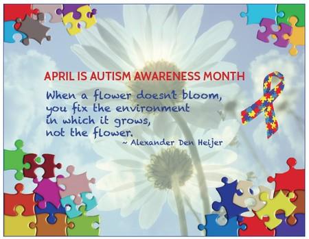 April is Autism Awareness Month poster